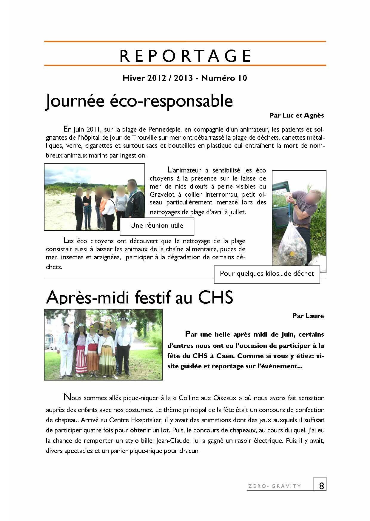 Zéro Gravity, le journal des patients de l'hôpital de jour de Trouville sur Mer